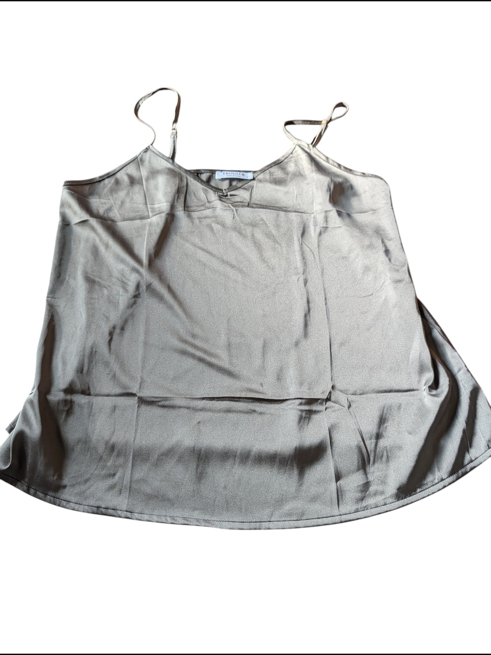 Satin Light Grey Spaghetti Strap Cami